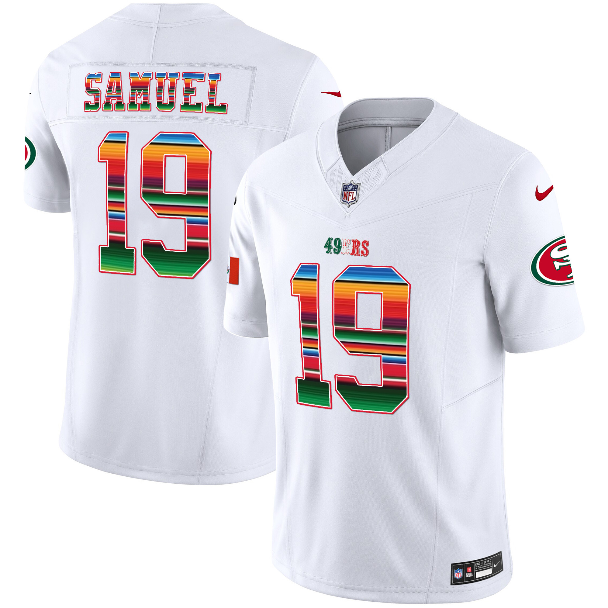 Men's 49ers Mexico Vapor Jersey V3 - All Stitched - Image 3
