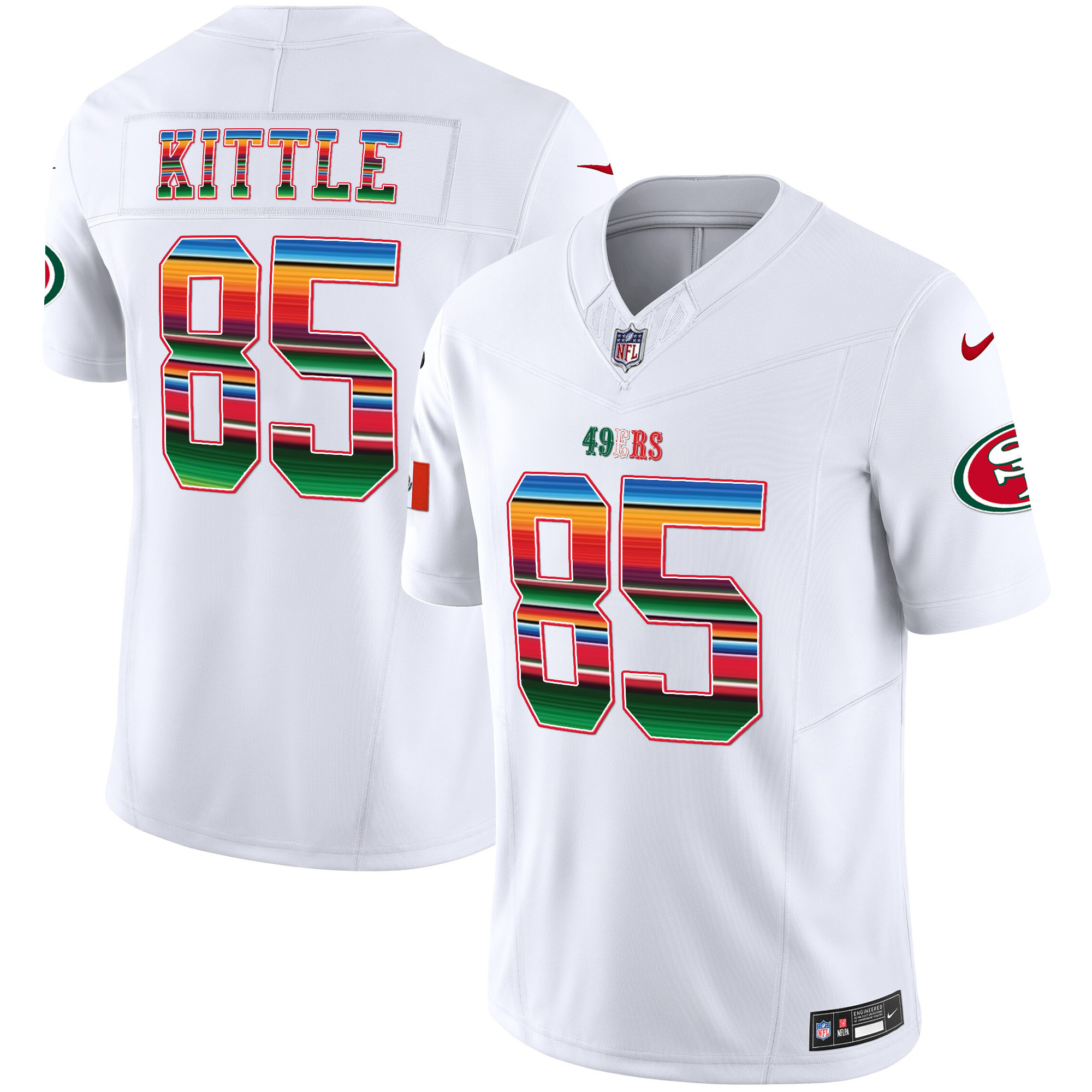 Men's 49ers Mexico Vapor Jersey V3 - All Stitched - Image 5