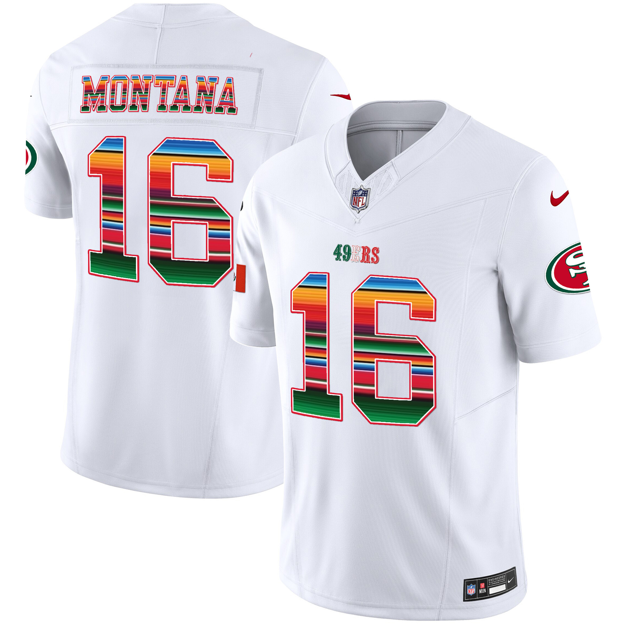 Men's 49ers Mexico Vapor Jersey V3 - All Stitched - Image 8
