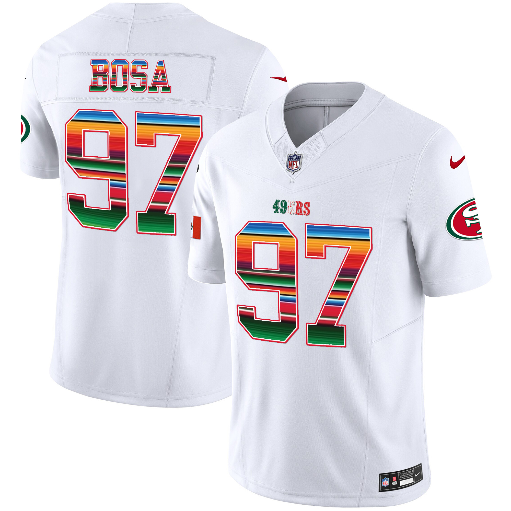 Men's 49ers Mexico Vapor Jersey V3 - All Stitched - Image 7
