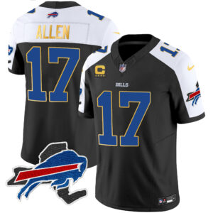 Men's Bills New York Patch Gold Trim Vapor Jersey - All Stitched