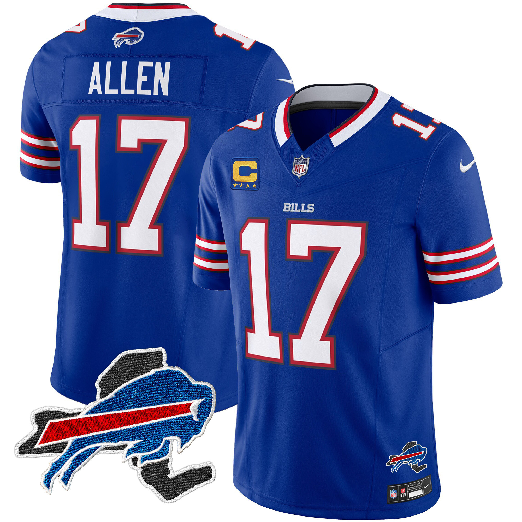 Men's Bills New York Patch Vapor Limited Jersey - All Stitched - Image 18