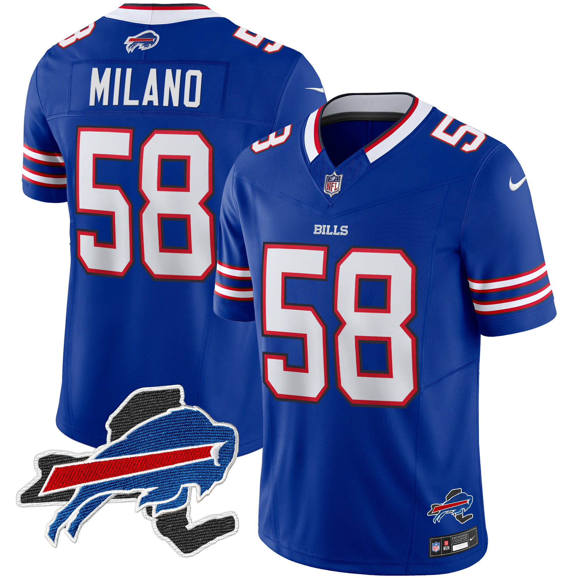 Men's Bills New York Patch Vapor Limited Jersey - All Stitched - Image 22
