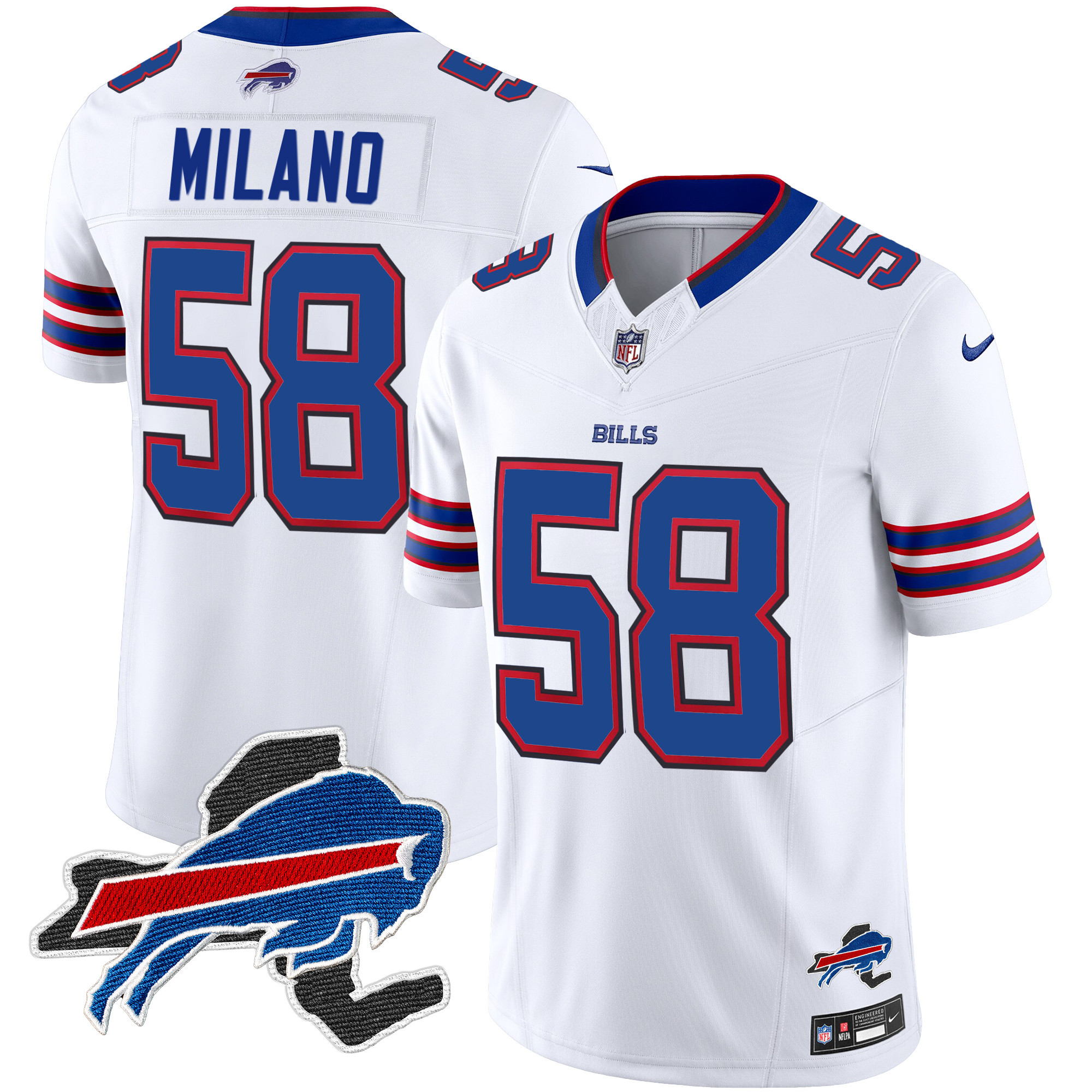 Men's Bills New York Patch Vapor Limited Jersey - All Stitched - Image 37
