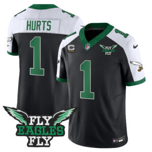 Men's Fly Eagles Fly Patch Throwback Kelly Green Vapor Jersey - All Stitched
