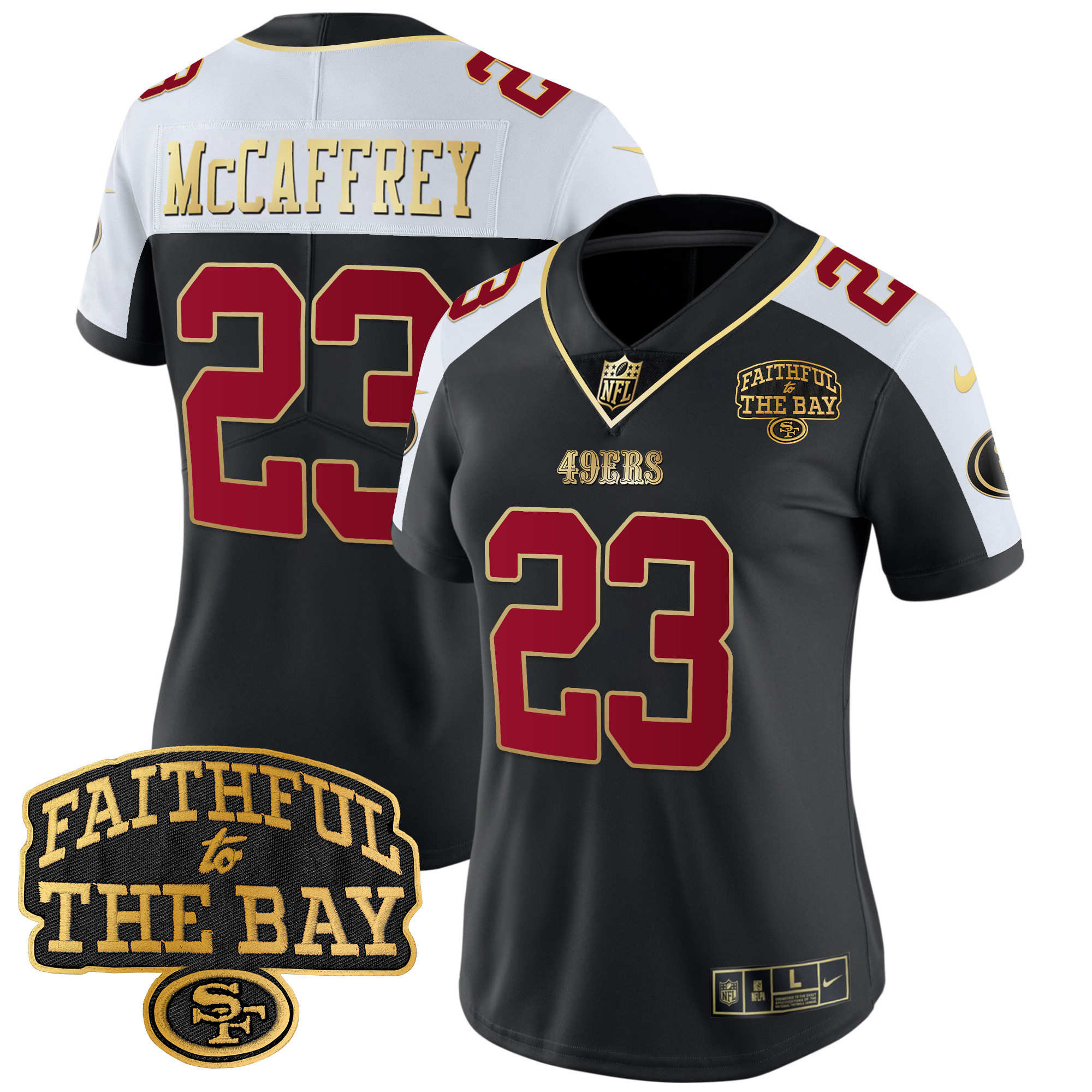 Women's 49ers Faithful To The Bay Patch Vapor Limited Jersey V8 - All Stitched