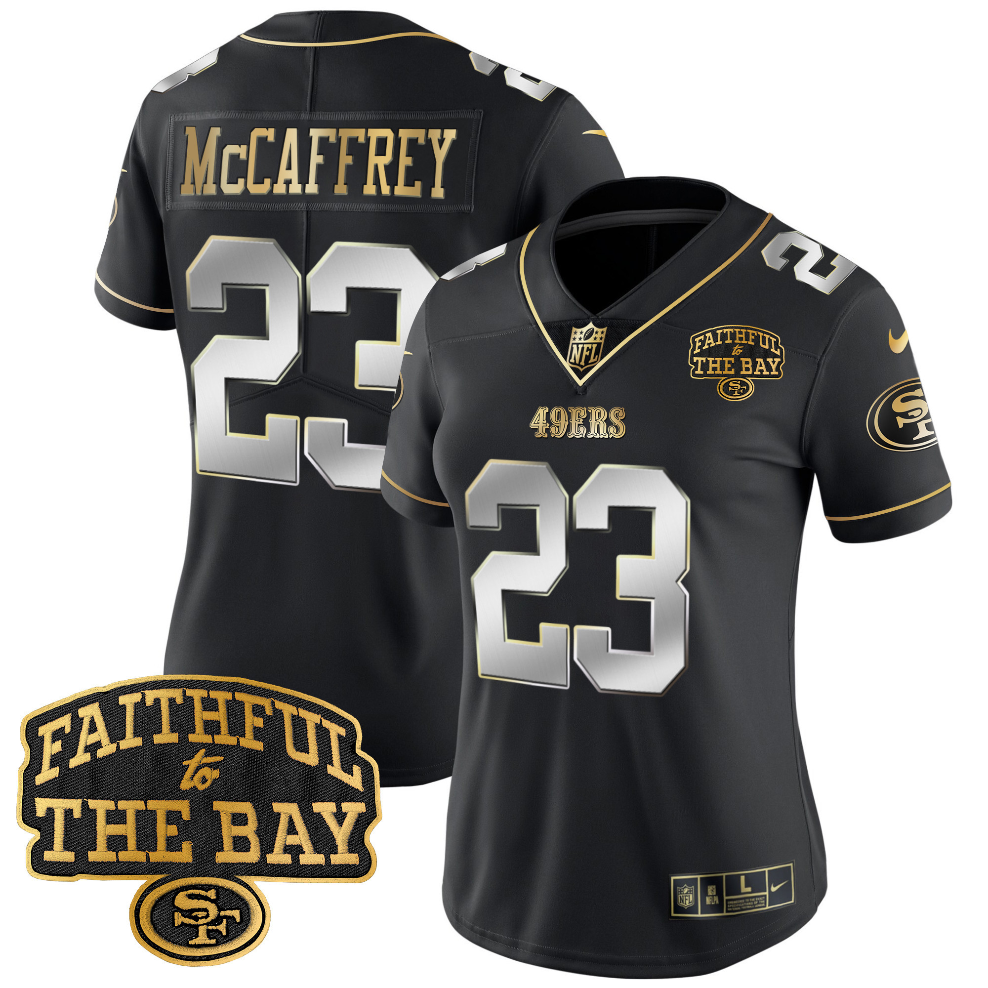 Women's 49ers Faithful To The Bay Patch Vapor Limited Jersey V8 - All Stitched - Image 31
