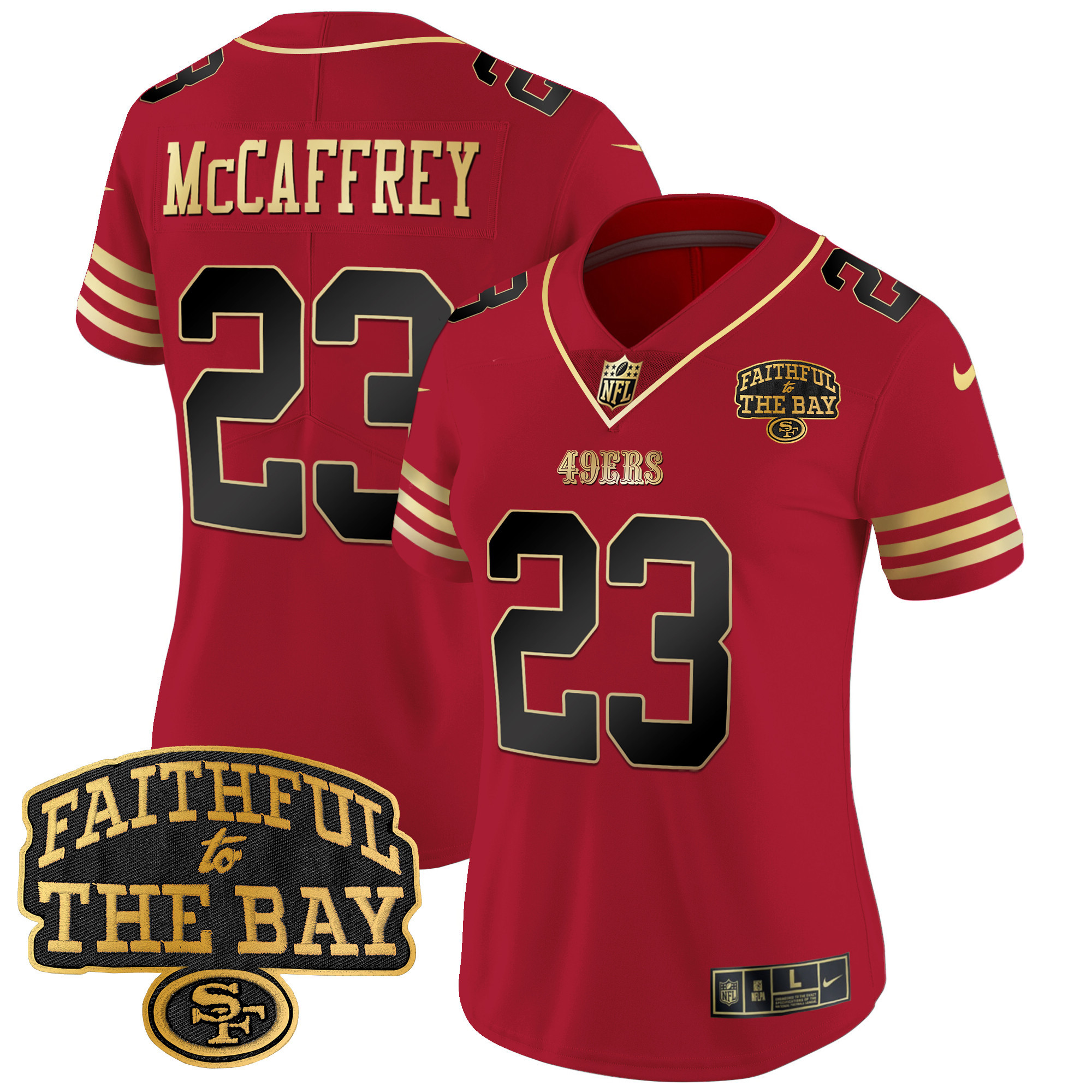 Women's 49ers Faithful To The Bay Patch Vapor Limited Jersey V8 - All Stitched - Image 11