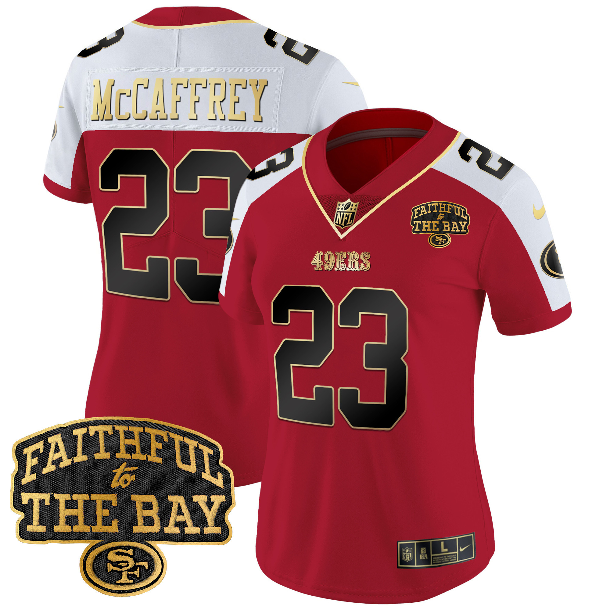 Women's 49ers Faithful To The Bay Patch Vapor Limited Jersey V8 - All Stitched - Image 41