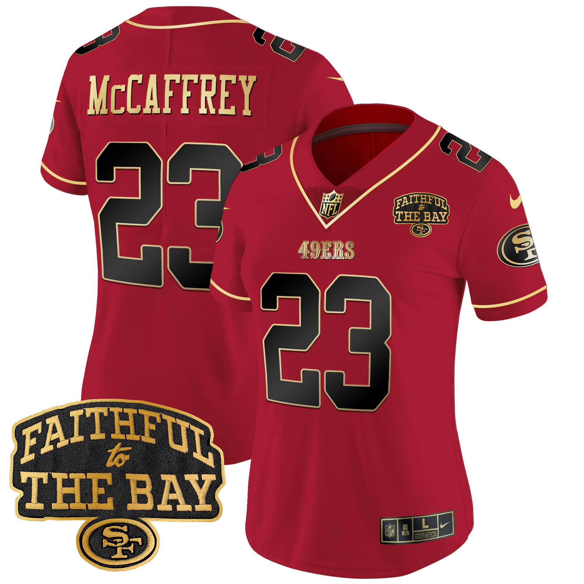 Women's 49ers Faithful To The Bay Patch Vapor Limited Jersey V8 - All Stitched - Image 21