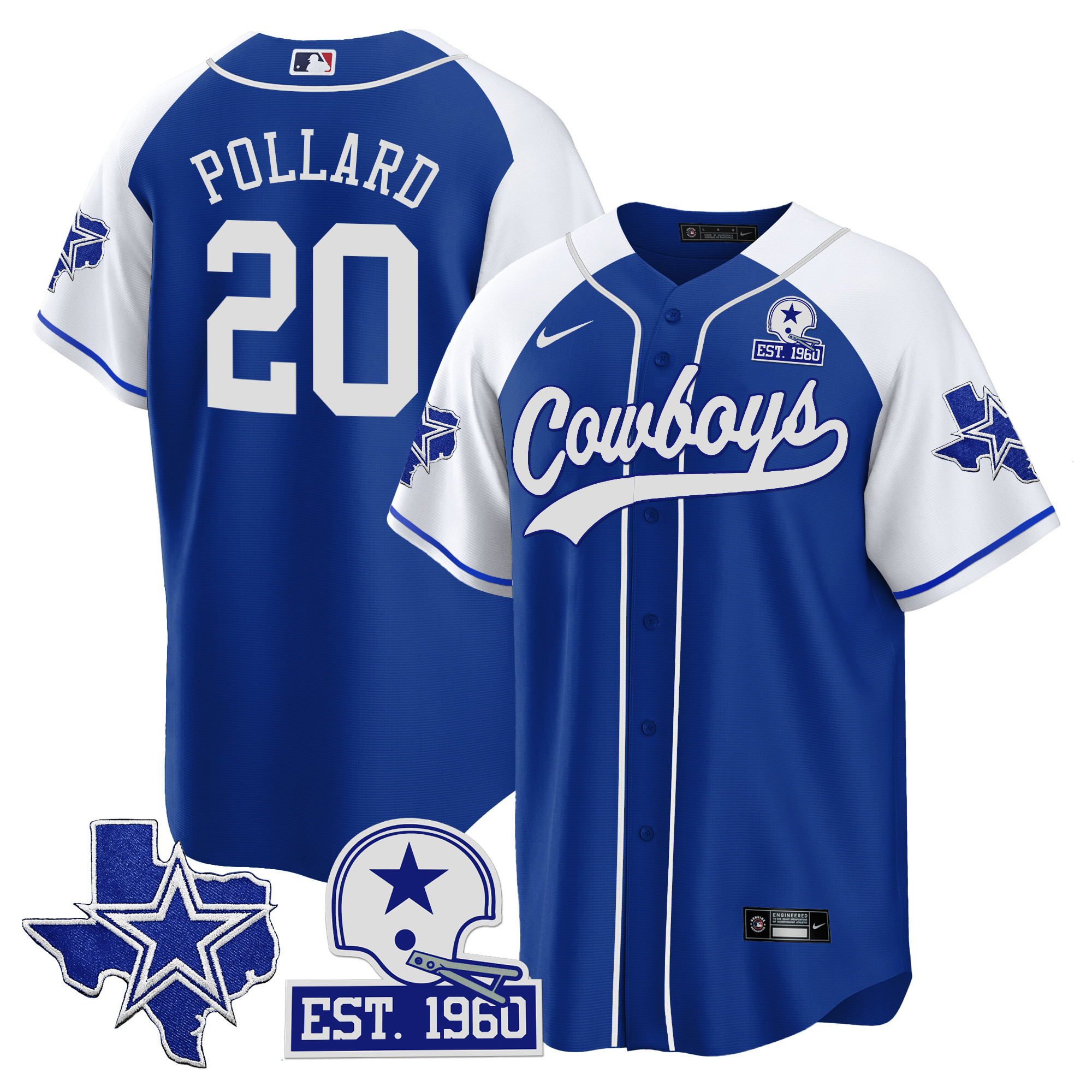 Men's Cowboys Texas Patch Baseball Jersey - All Stitched - Image 39