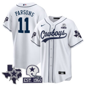 Men's Cowboys Texas Patch Baseball Jersey - All Stitched