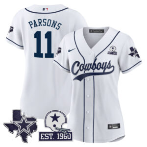 Women's Cowboys Texas Patch Baseball Jersey - All Stitched