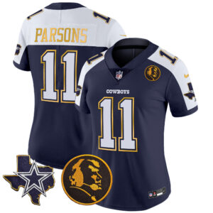 Women's Cowboys Texas & John Madden Patch Gold Trim Vapor Jersey - All Stitched