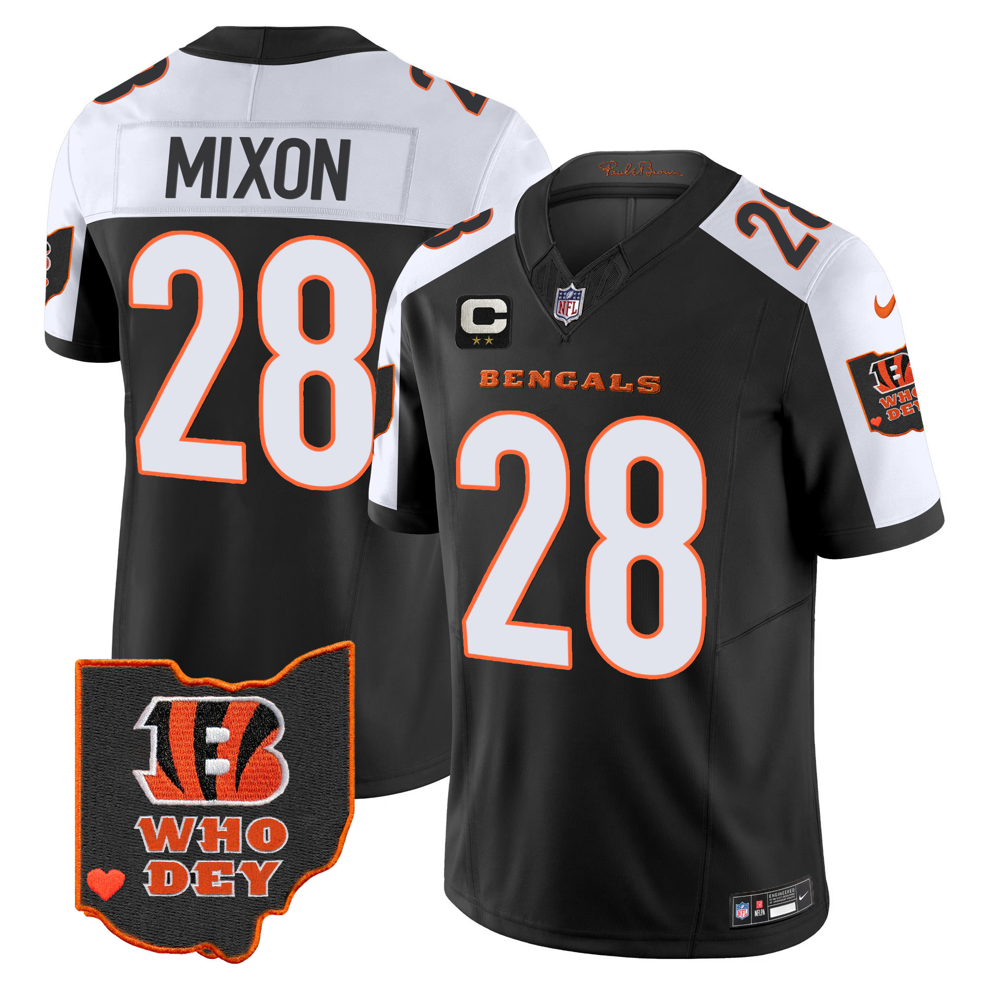 Men's Bengals Ohio Patch Vapor Limited Jersey V2 - All Stitched - Image 4