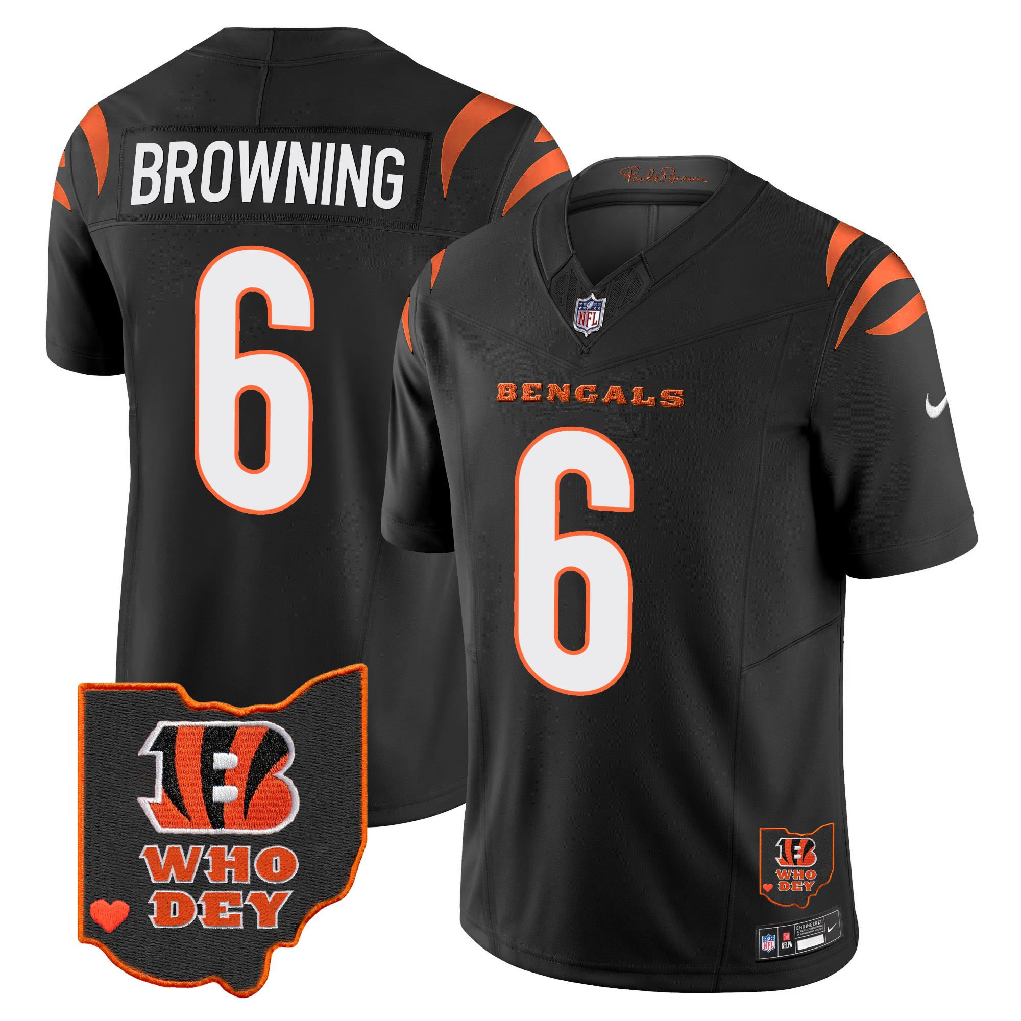 Men's Bengals Ohio Patch Vapor Limited Jersey V2 - All Stitched - Image 20