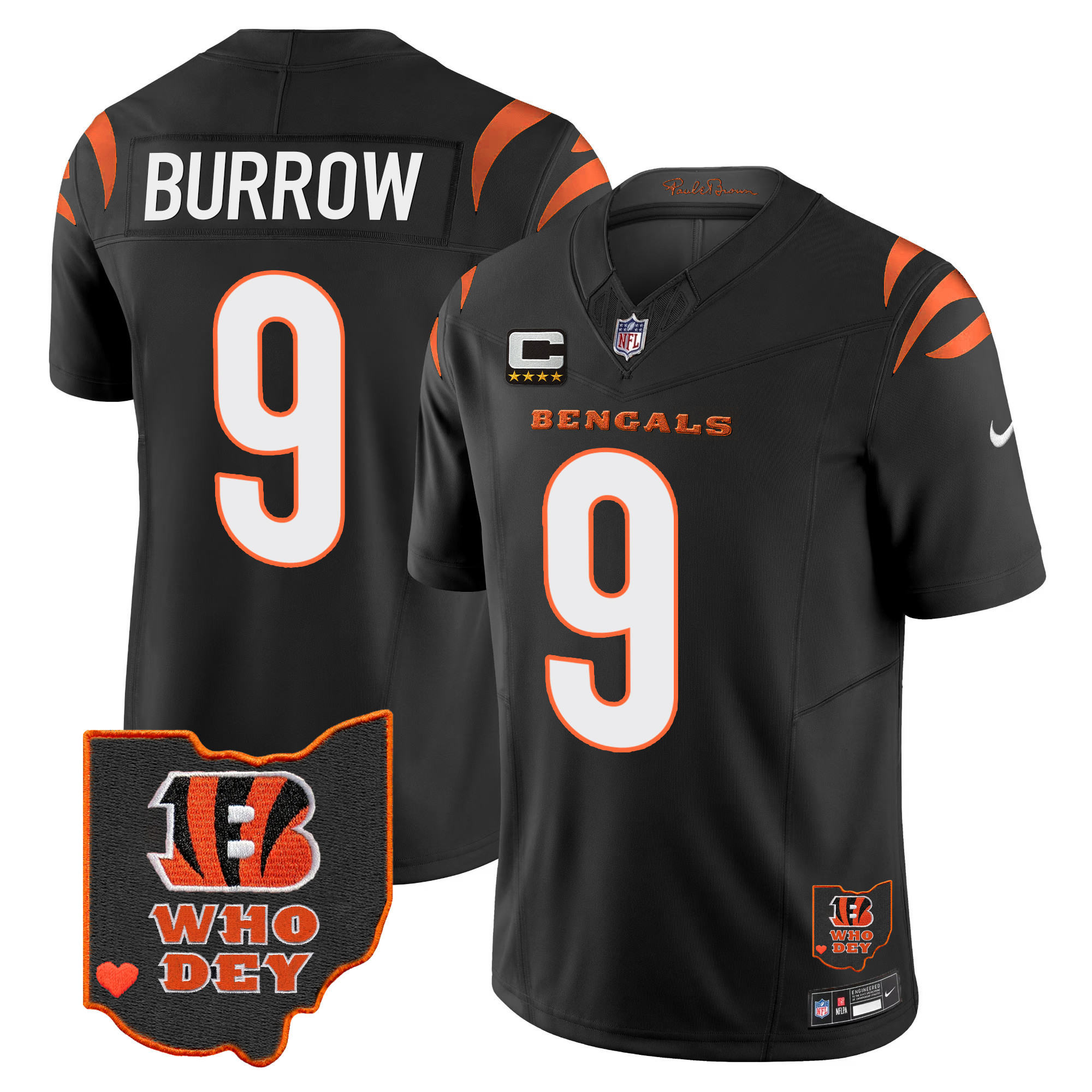 Men's Bengals Ohio Patch Vapor Limited Jersey V2 - All Stitched - Image 15