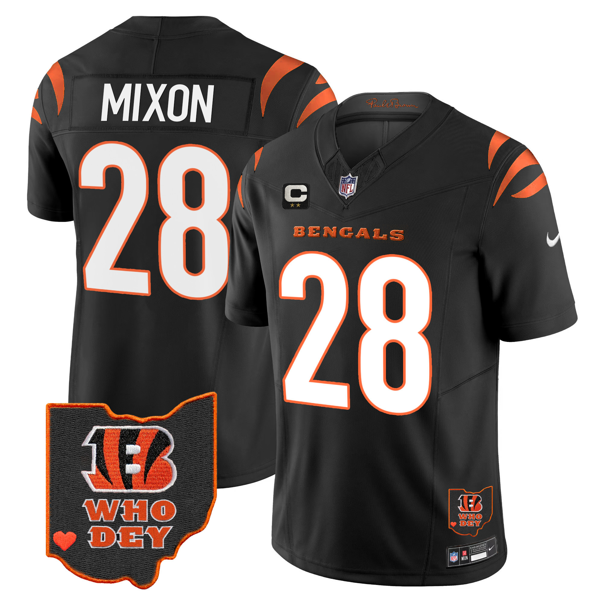 Men's Bengals Ohio Patch Vapor Limited Jersey V2 - All Stitched - Image 18