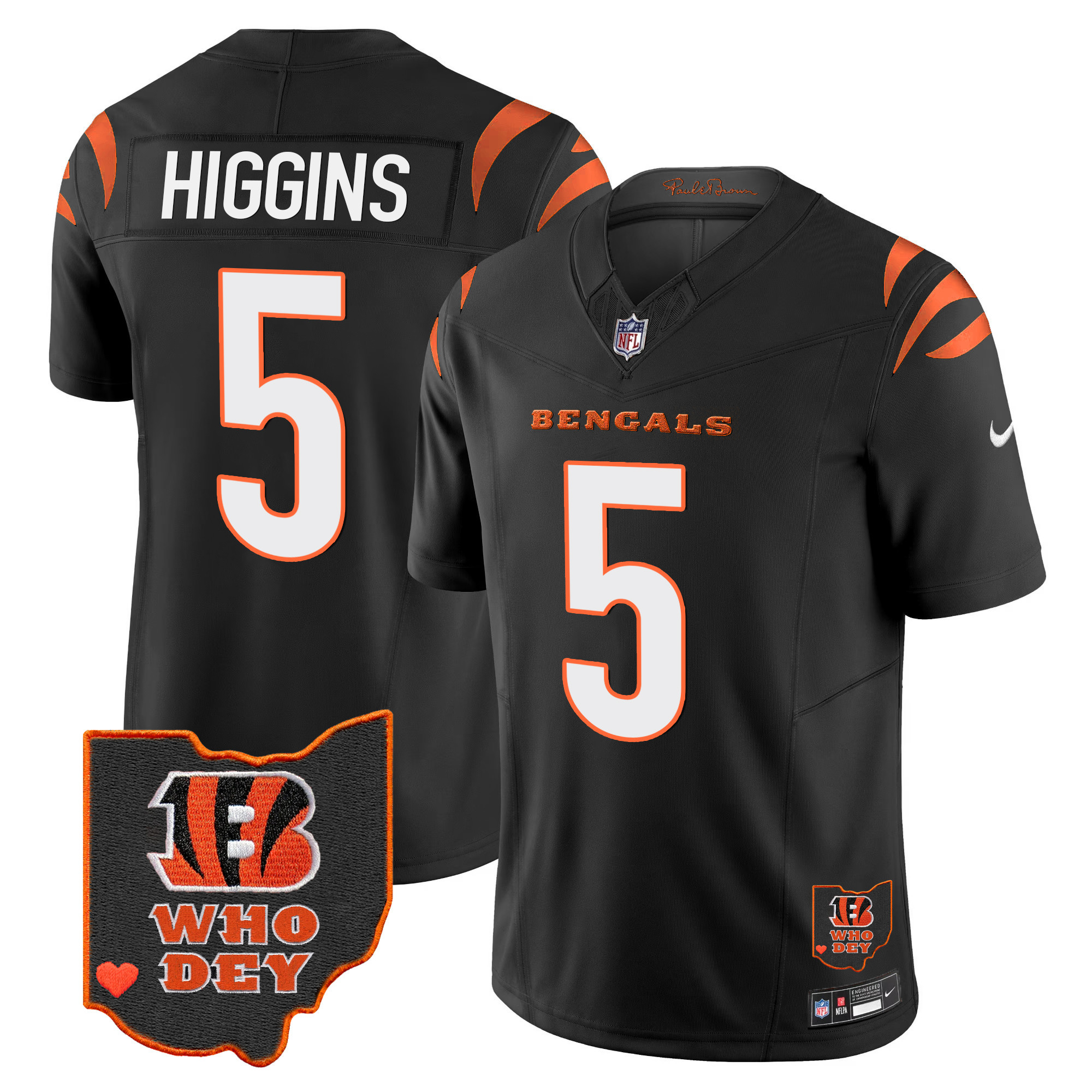 Men's Bengals Ohio Patch Vapor Limited Jersey V2 - All Stitched - Image 19