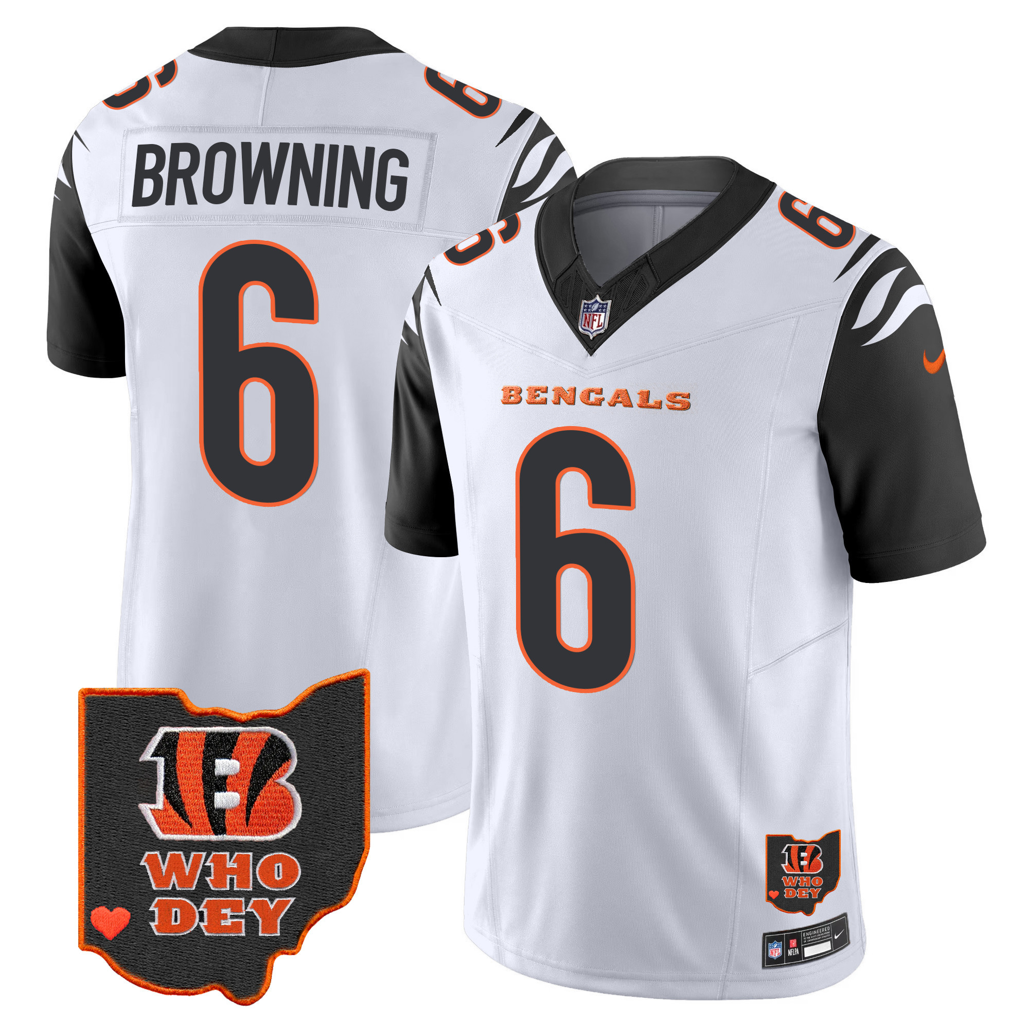 Men's Bengals Ohio Patch Vapor Limited Jersey V2 - All Stitched - Image 34