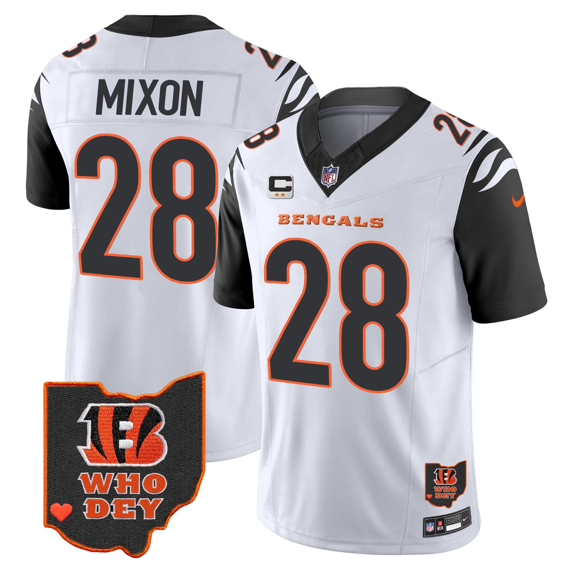 Men's Bengals Ohio Patch Vapor Limited Jersey V2 - All Stitched - Image 32