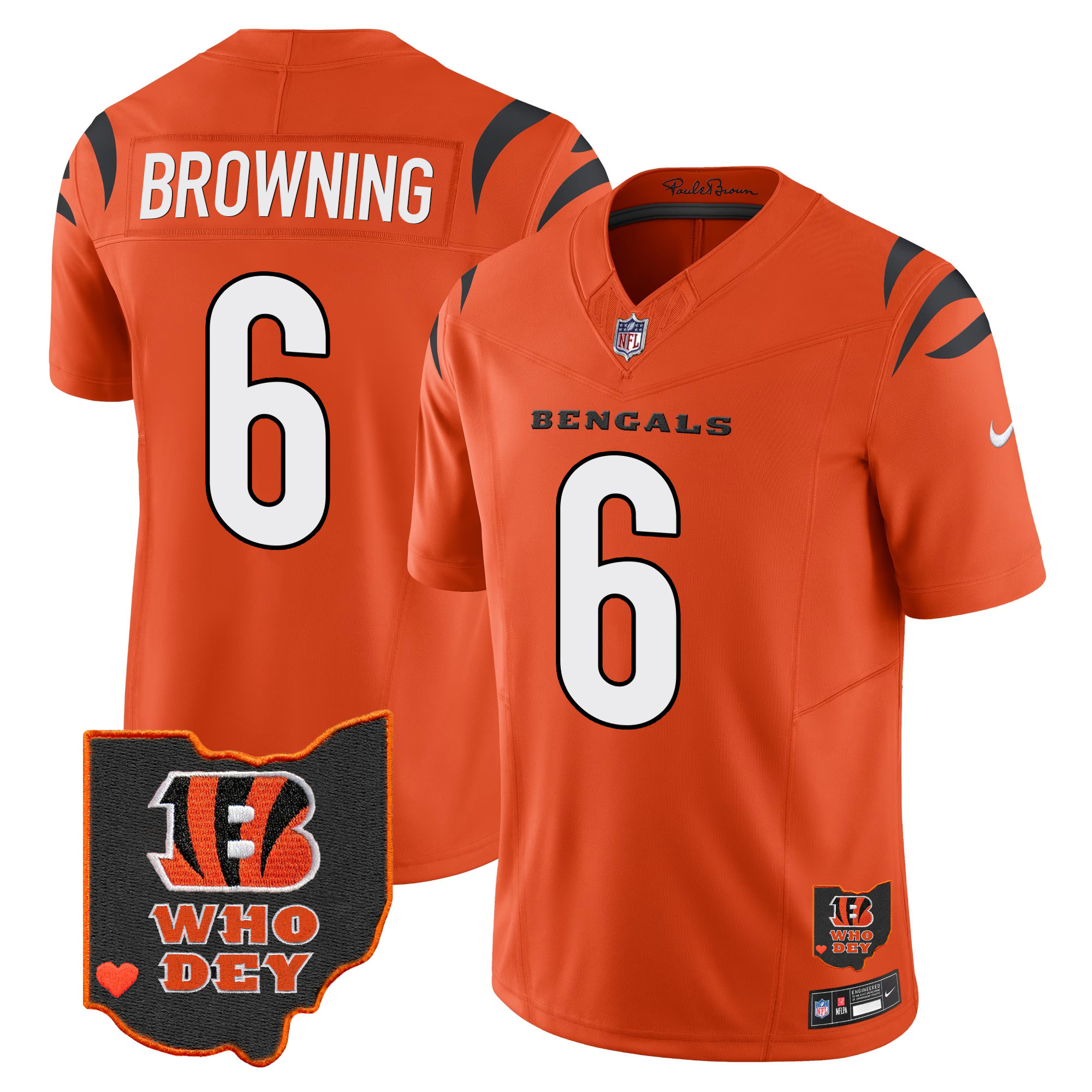 Men's Bengals Ohio Patch Vapor Limited Jersey V2 - All Stitched - Image 27