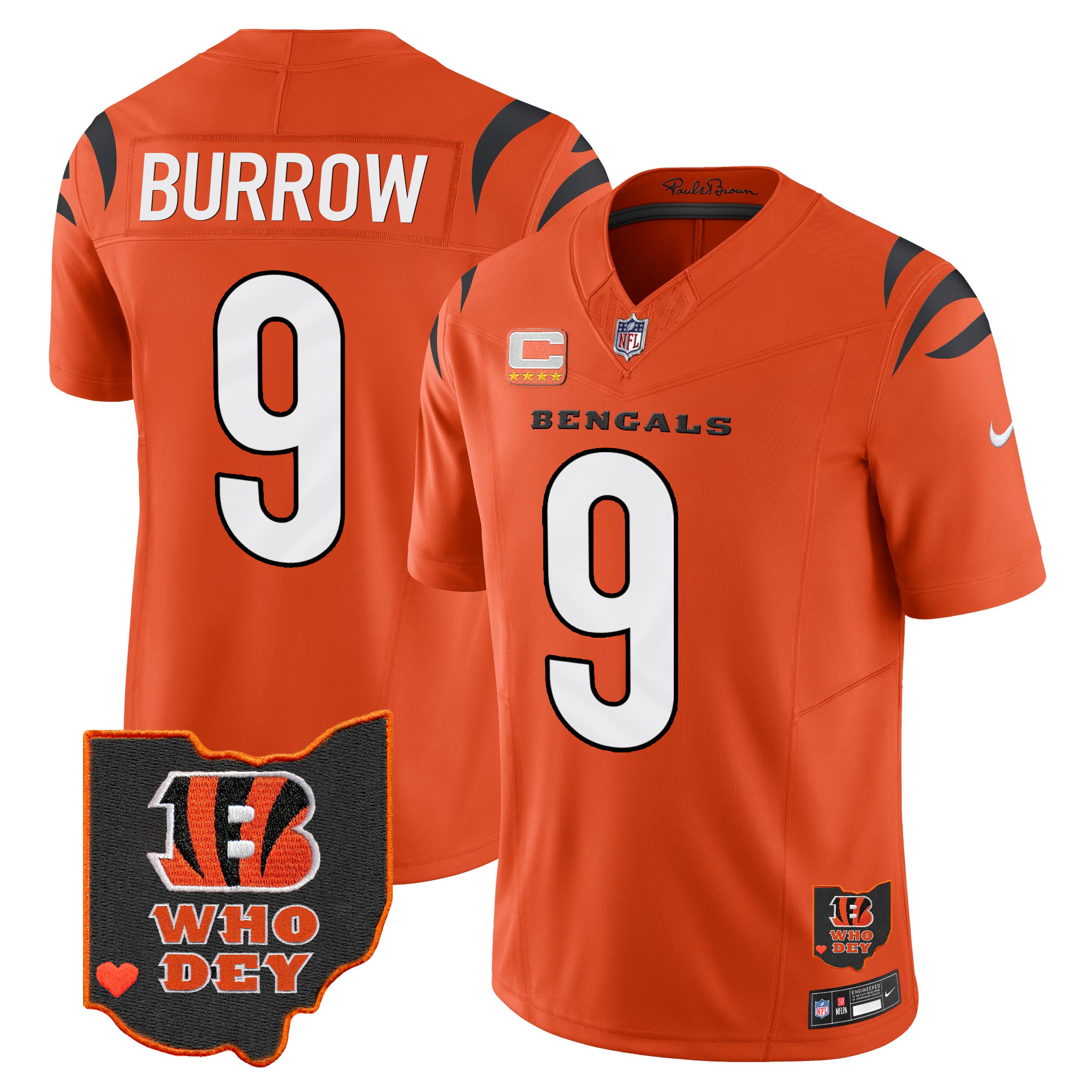 Men's Bengals Ohio Patch Vapor Limited Jersey V2 - All Stitched - Image 22
