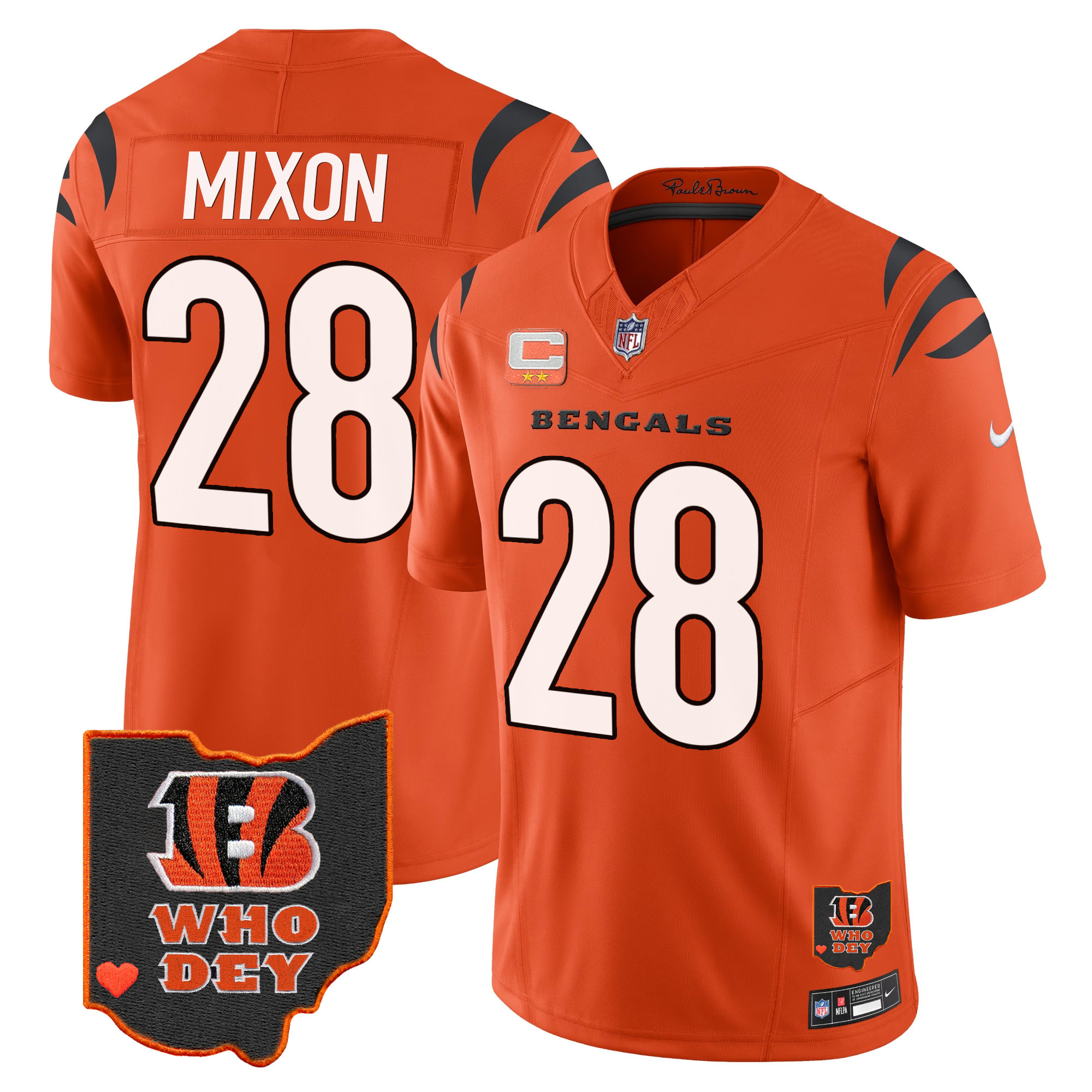 Men's Bengals Ohio Patch Vapor Limited Jersey V2 - All Stitched - Image 25