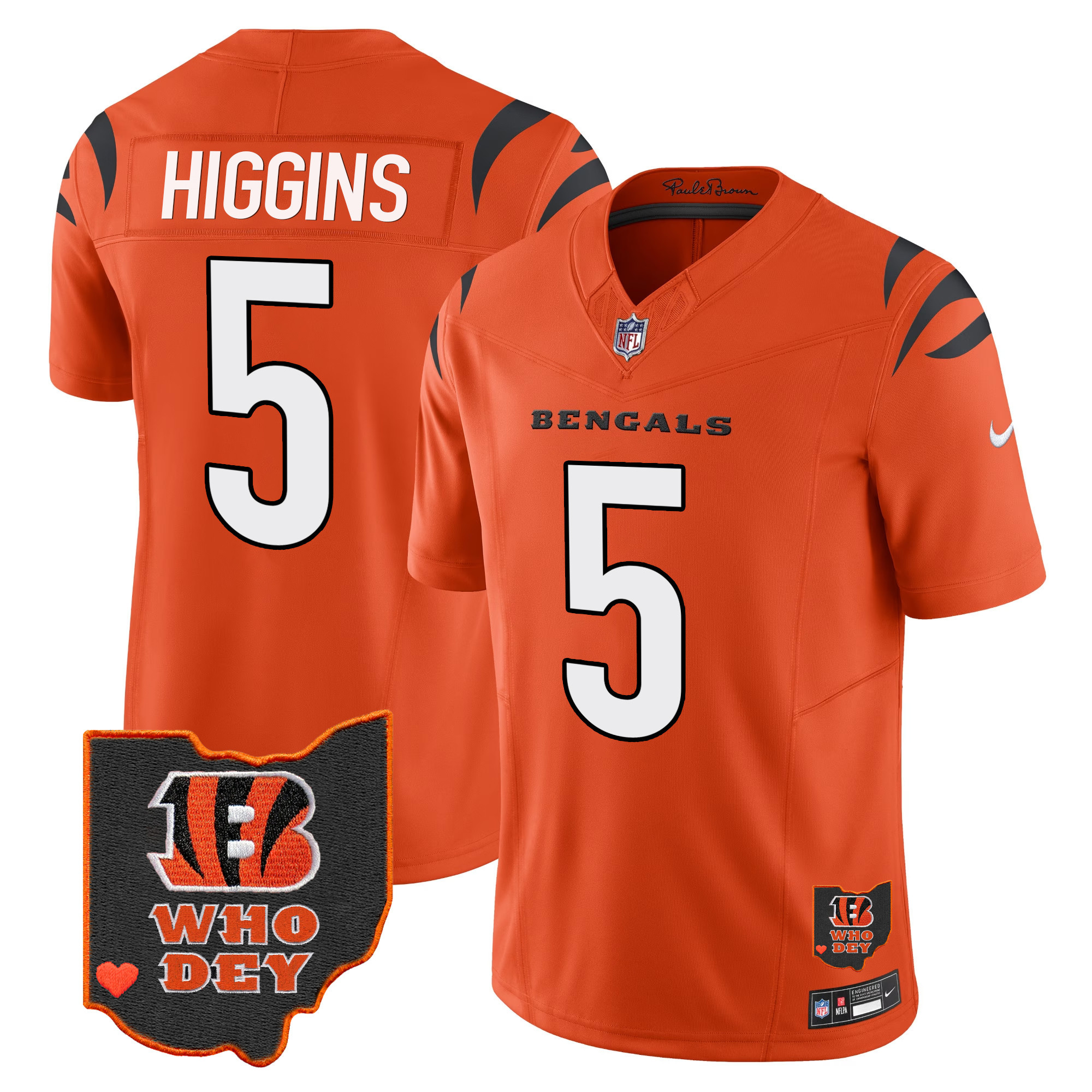Men's Bengals Ohio Patch Vapor Limited Jersey V2 - All Stitched - Image 26