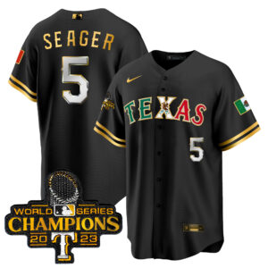 Men's Texas Rangers Mexico 2023 World Series Champions Baseball Jersey - All Stitched