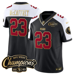 Men's 49ers 2023 NFC West Champions Patch Vapor Jersey - All Stitched