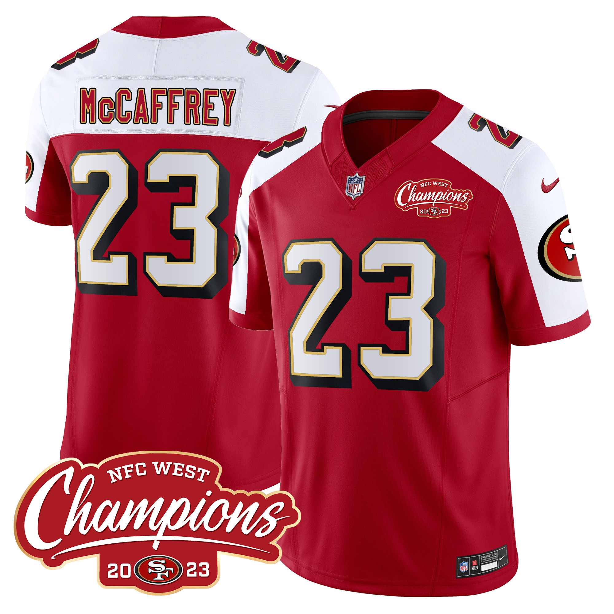 Men's 49ers Throwback NFC West Champions Patch Vapor Jersey - All Stitched - Image 31