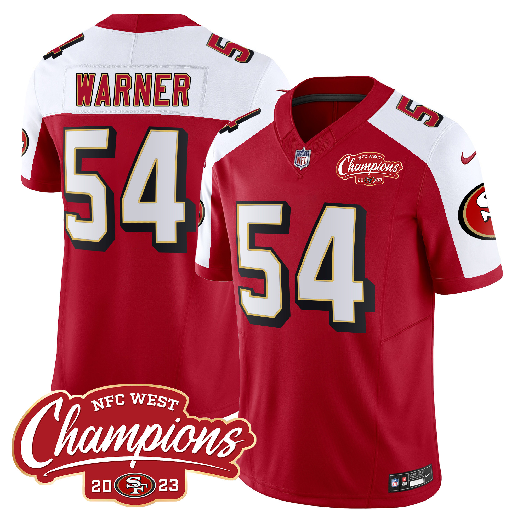 Men's 49ers Throwback NFC West Champions Patch Vapor Jersey - All Stitched - Image 35