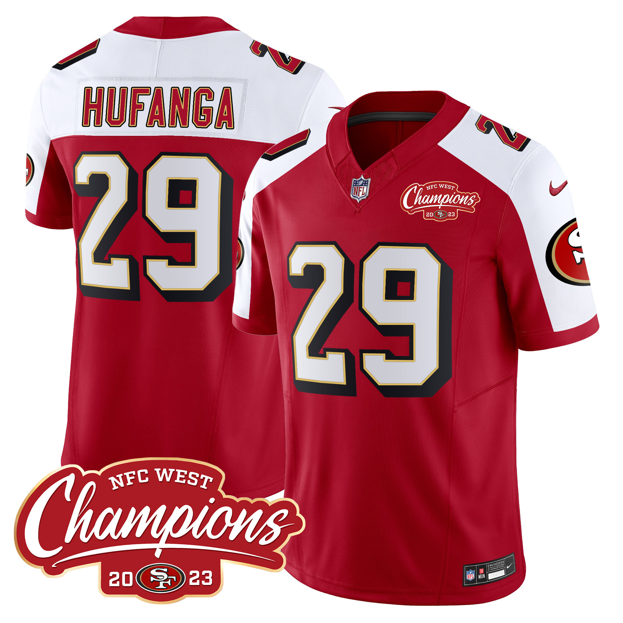 Men's 49ers Throwback NFC West Champions Patch Vapor Jersey - All Stitched - Image 40