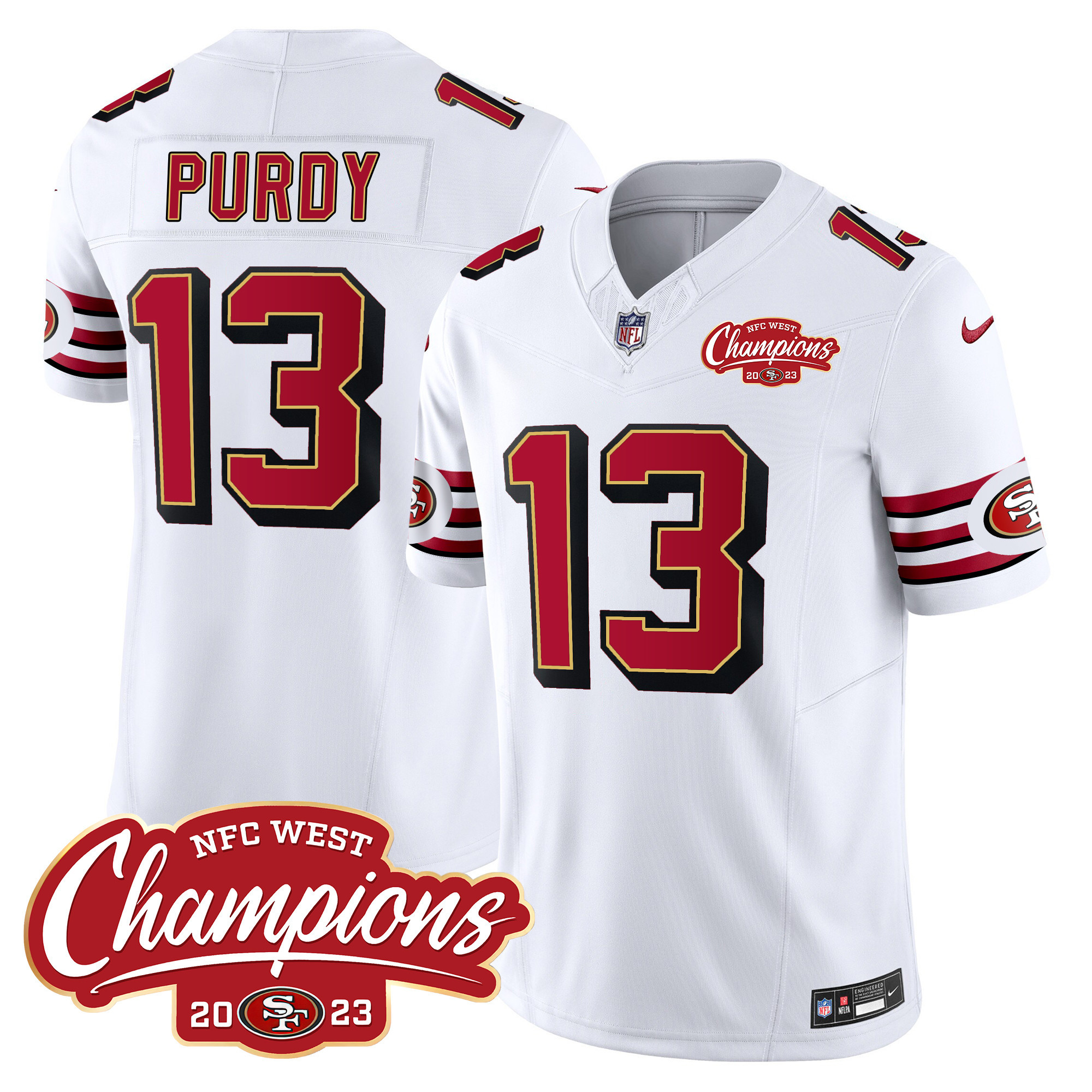 Men's 49ers Throwback NFC West Champions Patch Vapor Jersey - All Stitched - Image 13