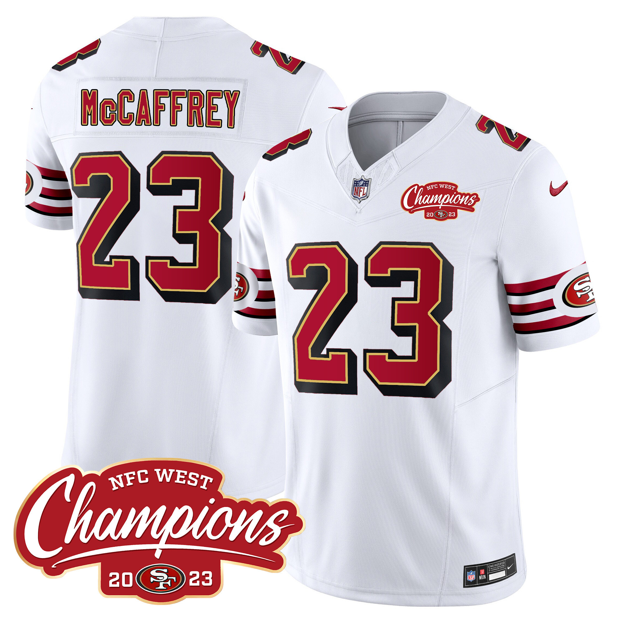 Men's 49ers Throwback NFC West Champions Patch Vapor Jersey - All Stitched - Image 11