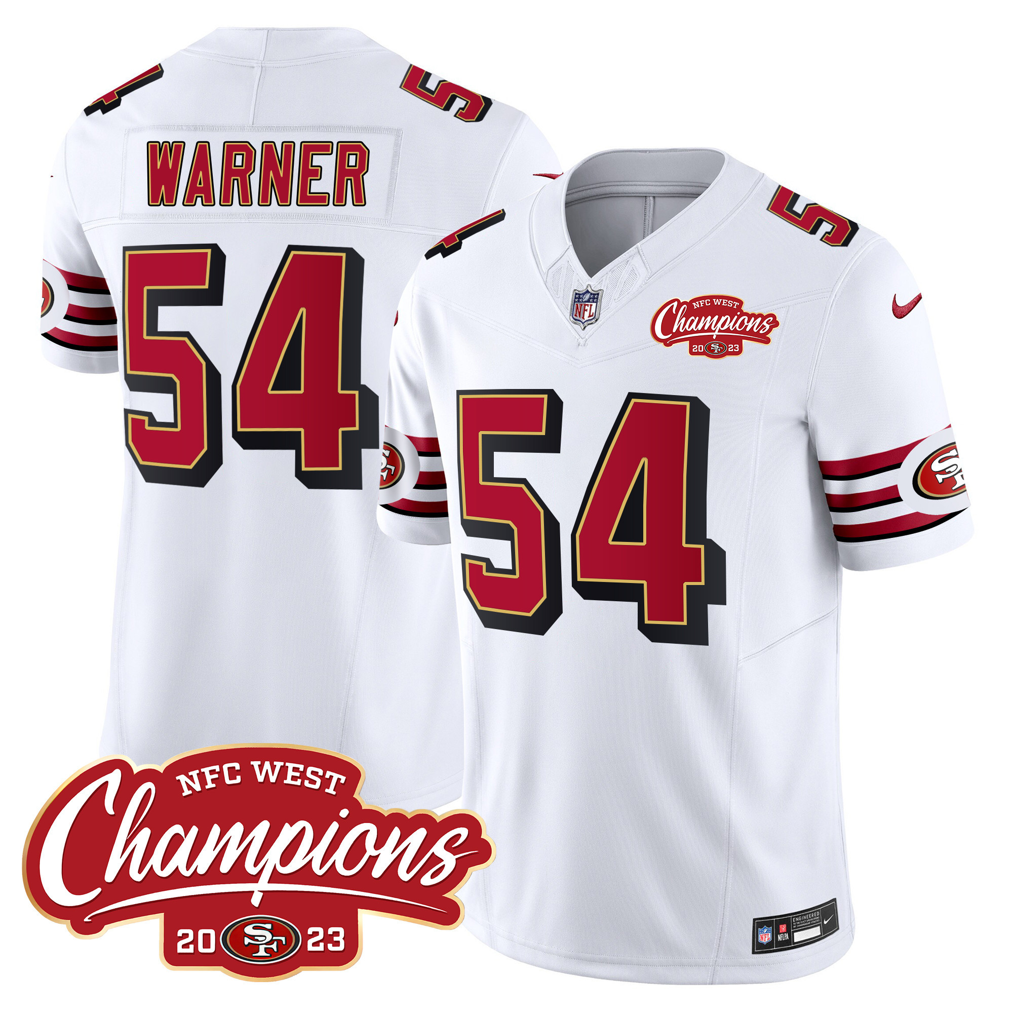 Men's 49ers Throwback NFC West Champions Patch Vapor Jersey - All Stitched - Image 15
