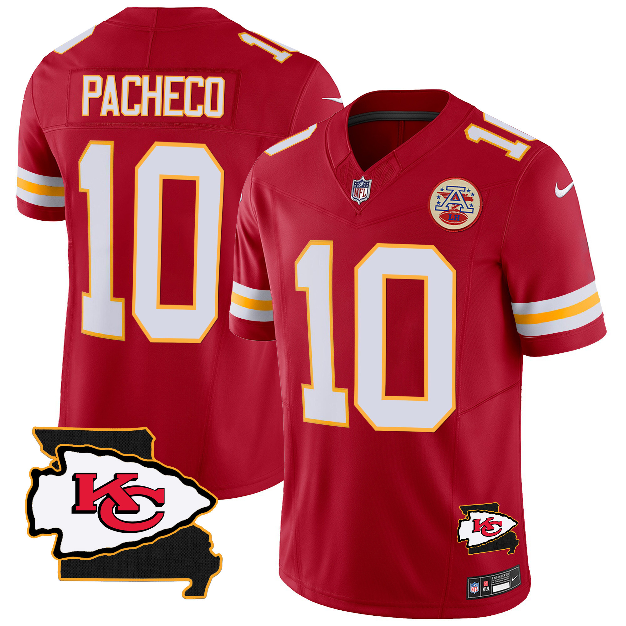 Men's Chiefs Missouri Patch Vapor Limited Jersey - All Stitched - Image 35