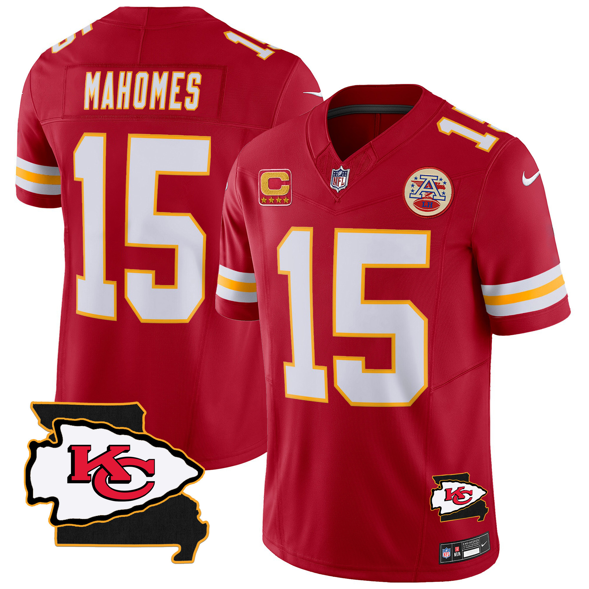 Men's Chiefs Missouri Patch Vapor Limited Jersey - All Stitched - Image 31