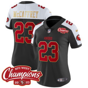 Women's 49ers NFC West Champions Gold Trim Vapor Jersey - All Stitched