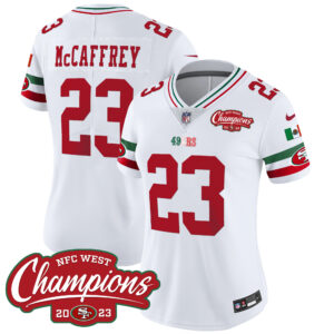 Women's 49ers Mexico 2023 NFC West Champions Patch Vapor Jersey - All Stitched