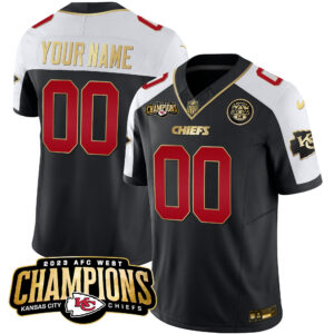 Chiefs 2023 AFC West Champions Patch Vapor Limited Custom Jersey V2 - All Stitched