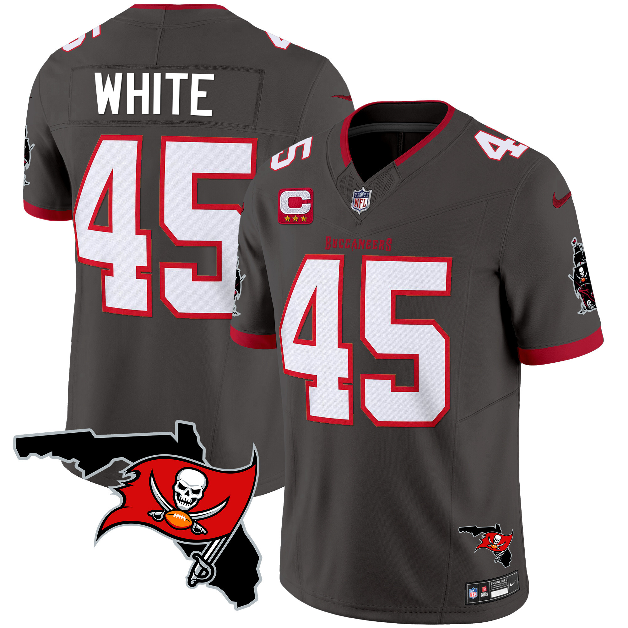 Men's Buccaneers Florida Patch Vapor Limited Jersey - All Stitched - Image 35