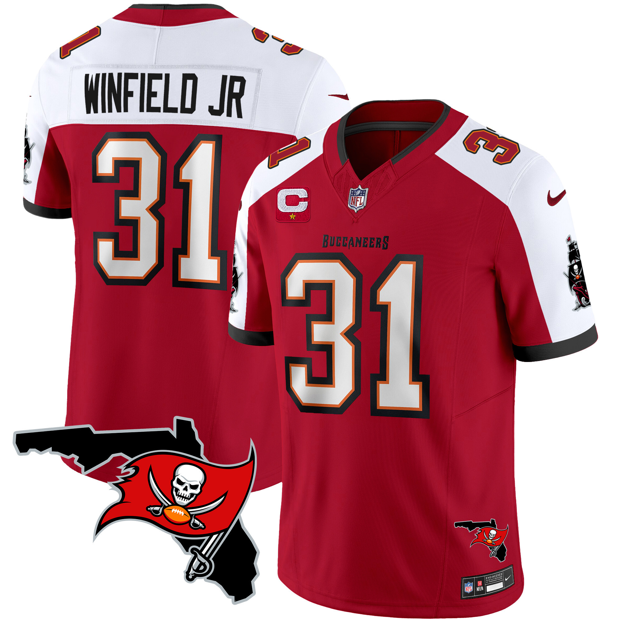Men's Buccaneers Florida Patch Vapor Limited Jersey - All Stitched - Image 13