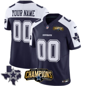 Cowboys 2023 NFC East Champions Patch Vapor Custom Jersey - All Stitched