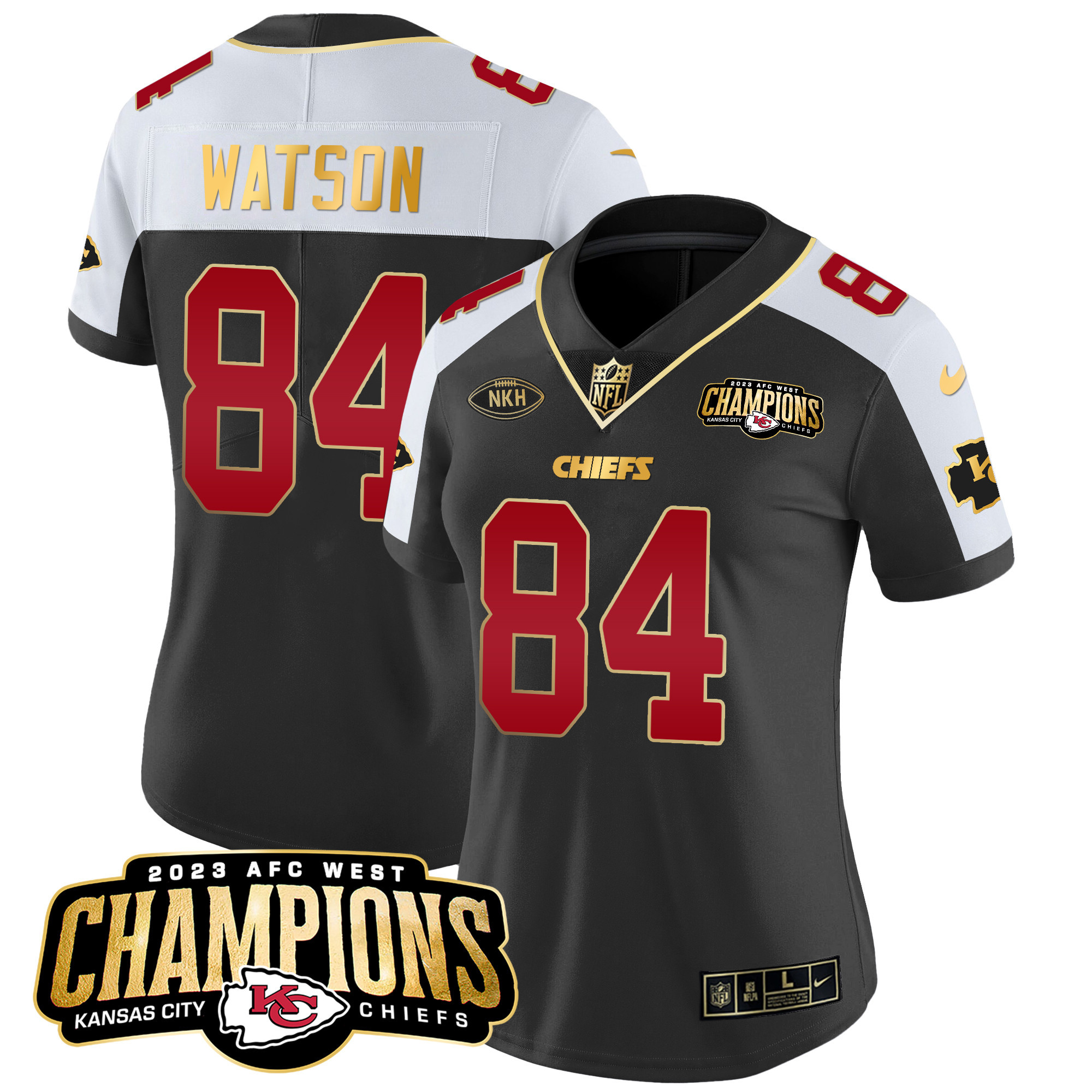 Women's Chiefs 2023 AFC West Champions Patch Vapor Limited Jersey - All Stitched - Image 5