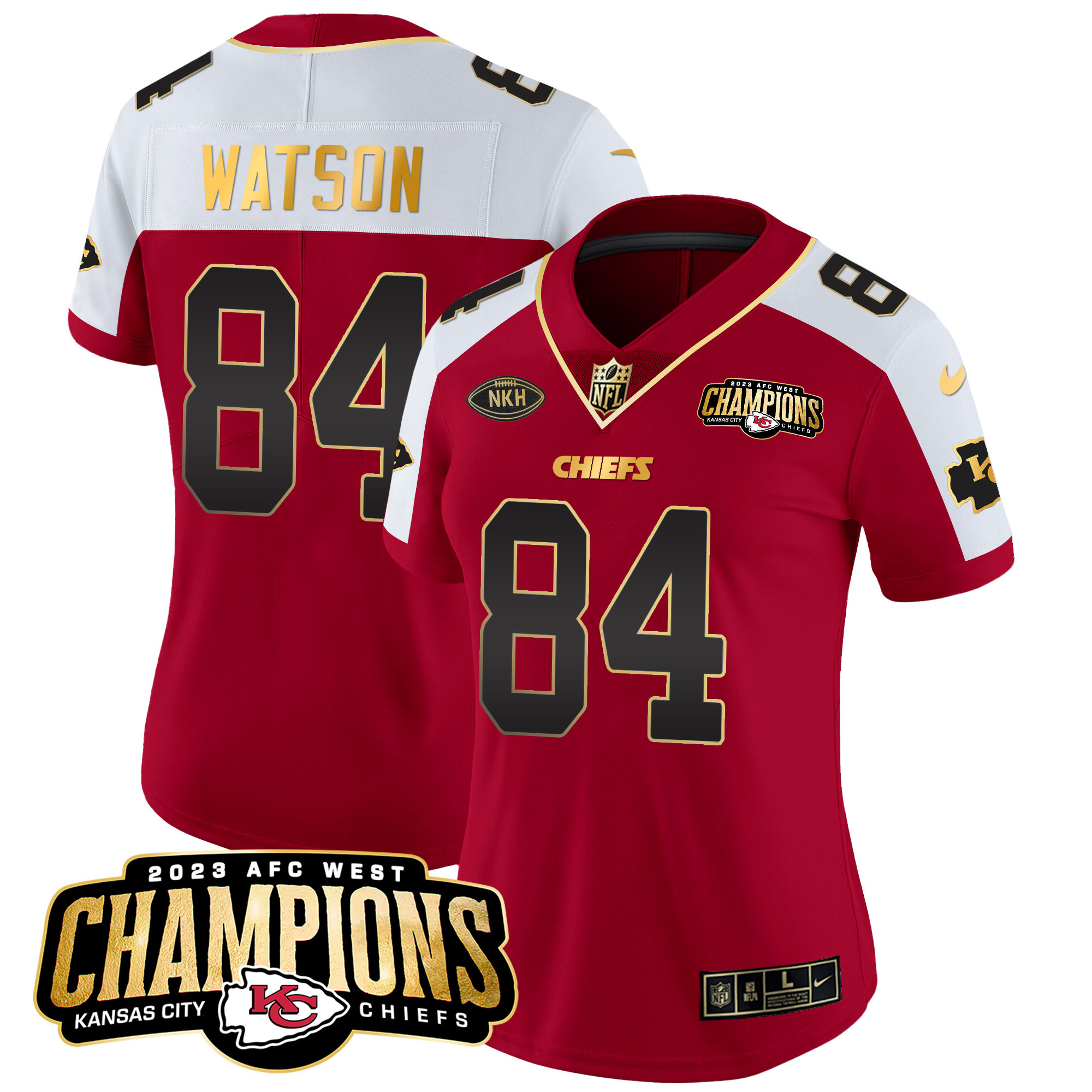Women's Chiefs 2023 AFC West Champions Patch Vapor Limited Jersey - All Stitched - Image 11