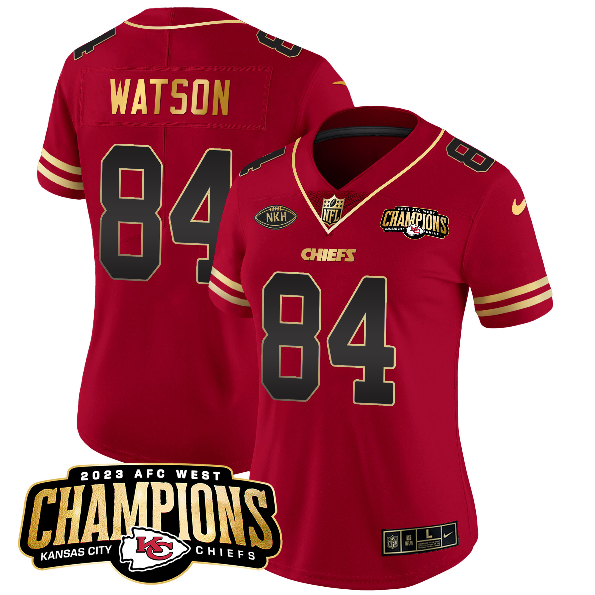Women's Chiefs 2023 AFC West Champions Patch Vapor Limited Jersey - All Stitched - Image 17