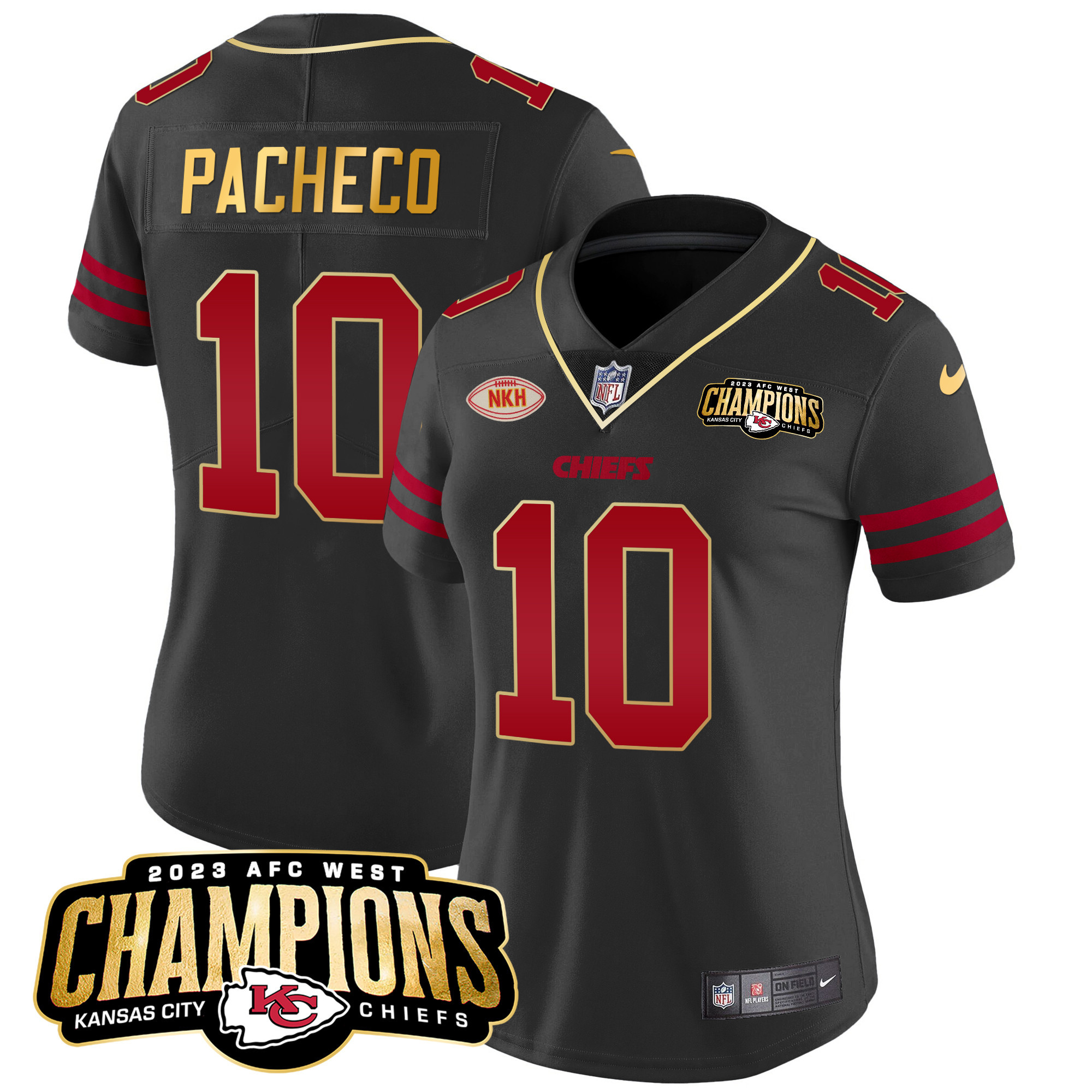 Women's Chiefs 2023 AFC West Champions Patch Vapor Limited Jersey - All Stitched - Image 28