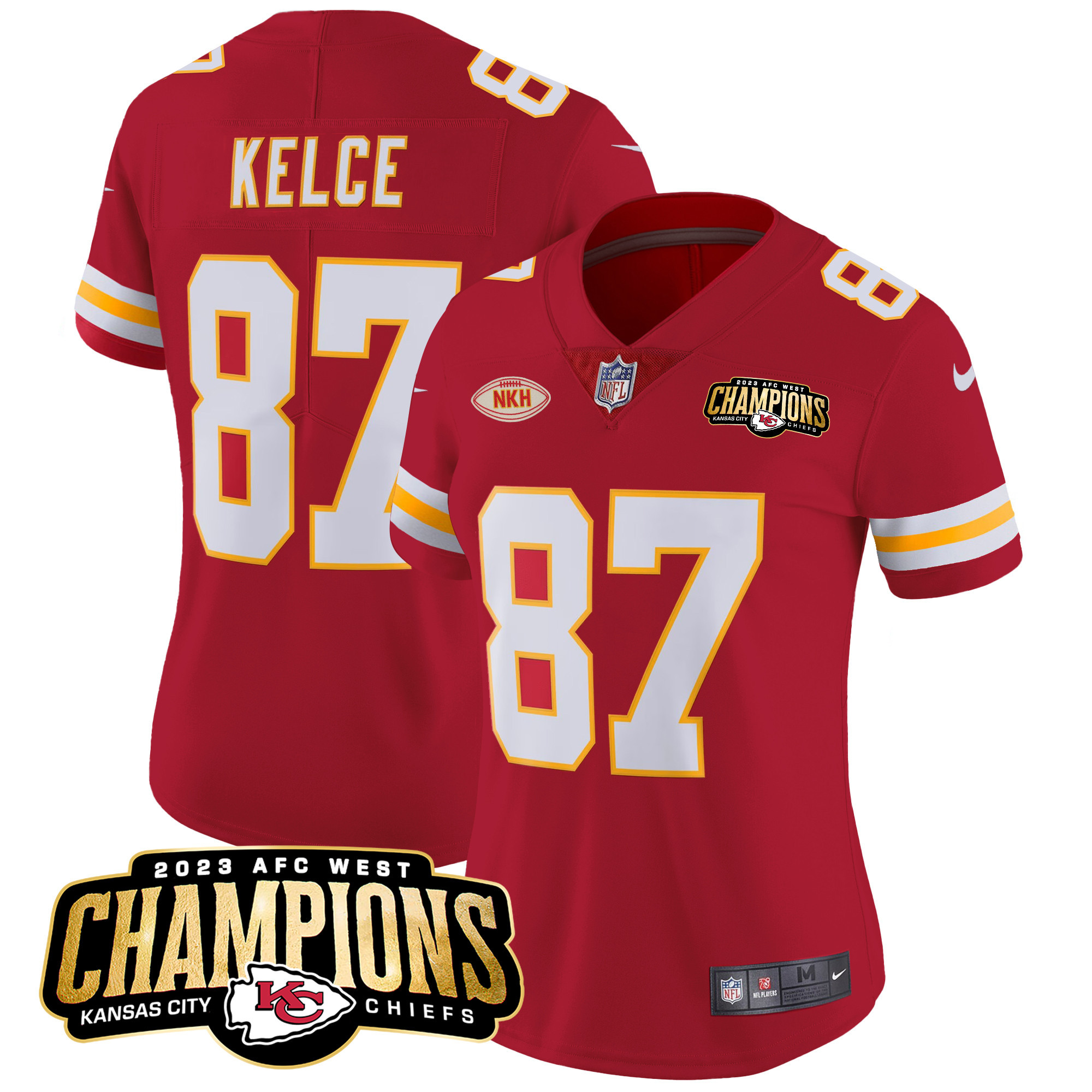 Women's Chiefs 2023 AFC West Champions Patch Vapor Limited Jersey - All Stitched - Image 32